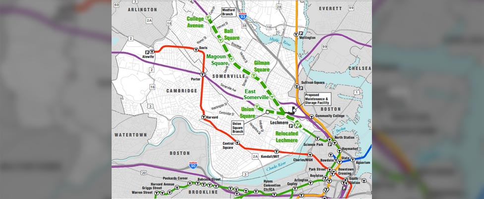 green line extension project map